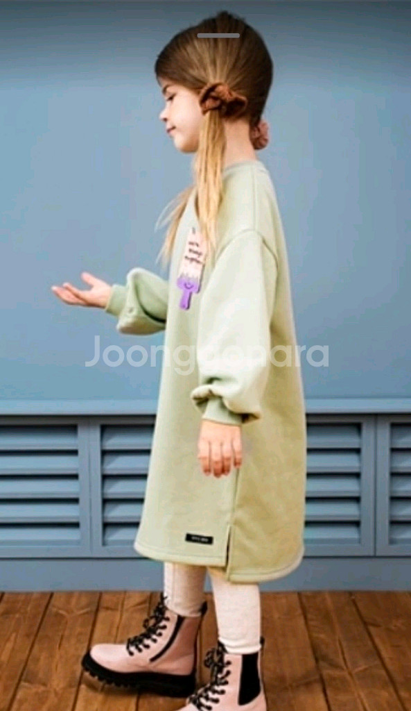 새제품) 여아 기모 원피스 [120/5-6세]--0