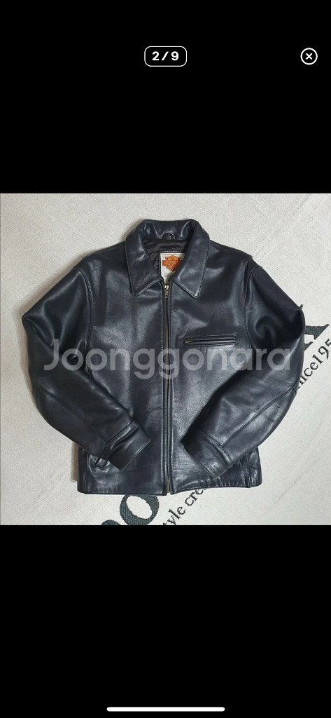 할리데이비슨 카우하이드 싱글 라이더 레더자켓--6