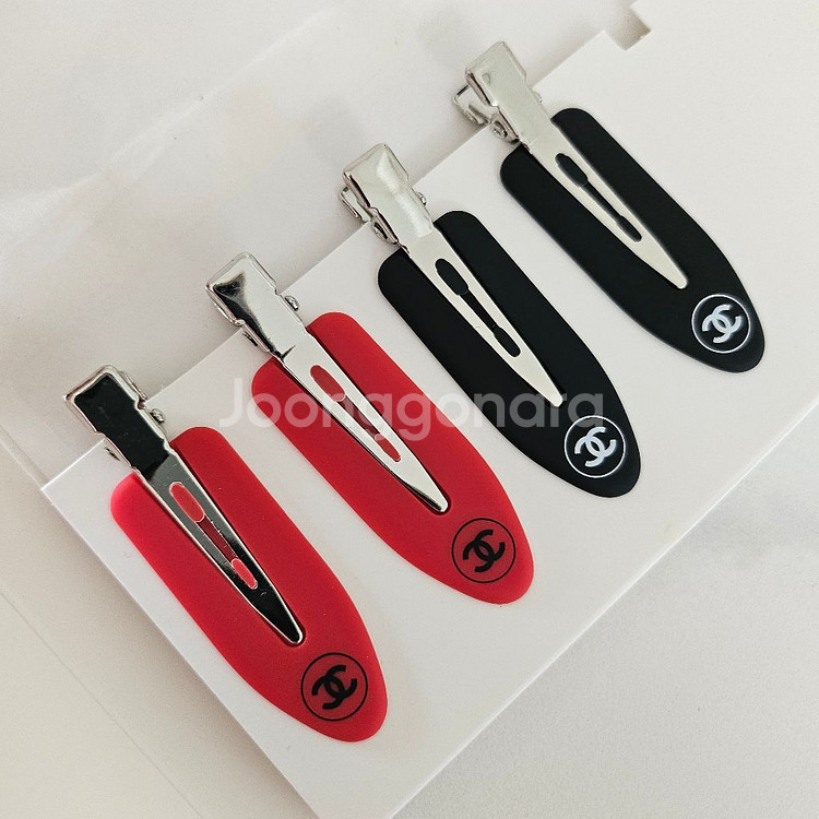 샤넬 뷰티 헤어 집게핀 헤어핀 4P--0