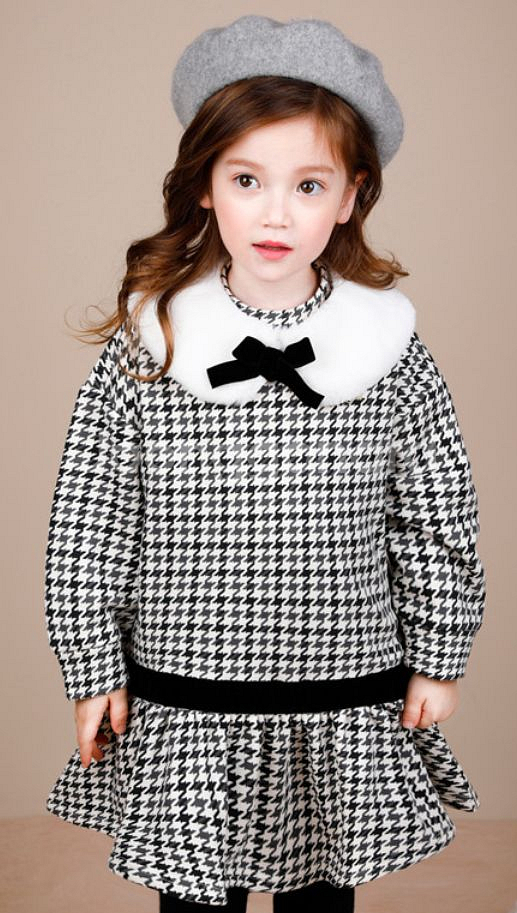 새제품) 여아 기모 원피스 [120/7-8세]--0