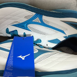 미즈노웨이브드라이브9 탁구화 화이트블루그린 280
