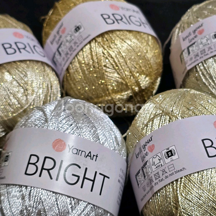 yarnart bright 얀아트 반짝이 뜨개실--5