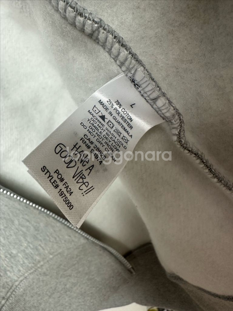 (L) 스투시 후드집업 그레이--6