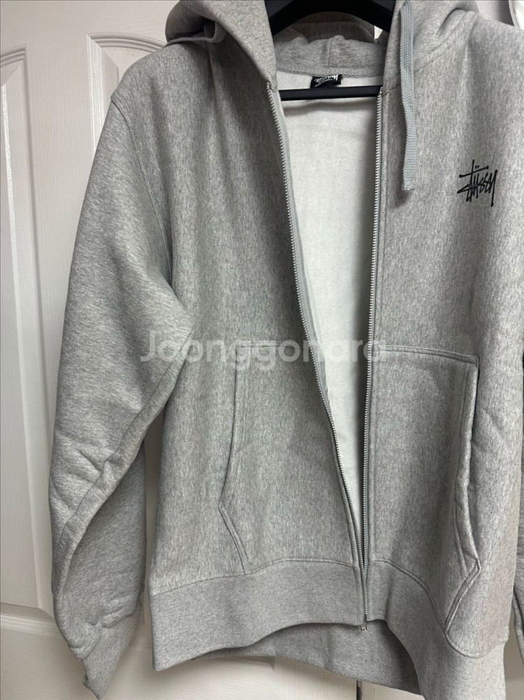 (L) 스투시 후드집업 그레이--8