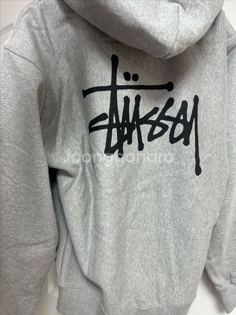 (L) 스투시 후드집업 그레이--9