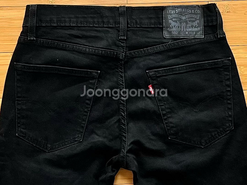 리바이스 502 블랙진 데님팬츠 W30 L32--3