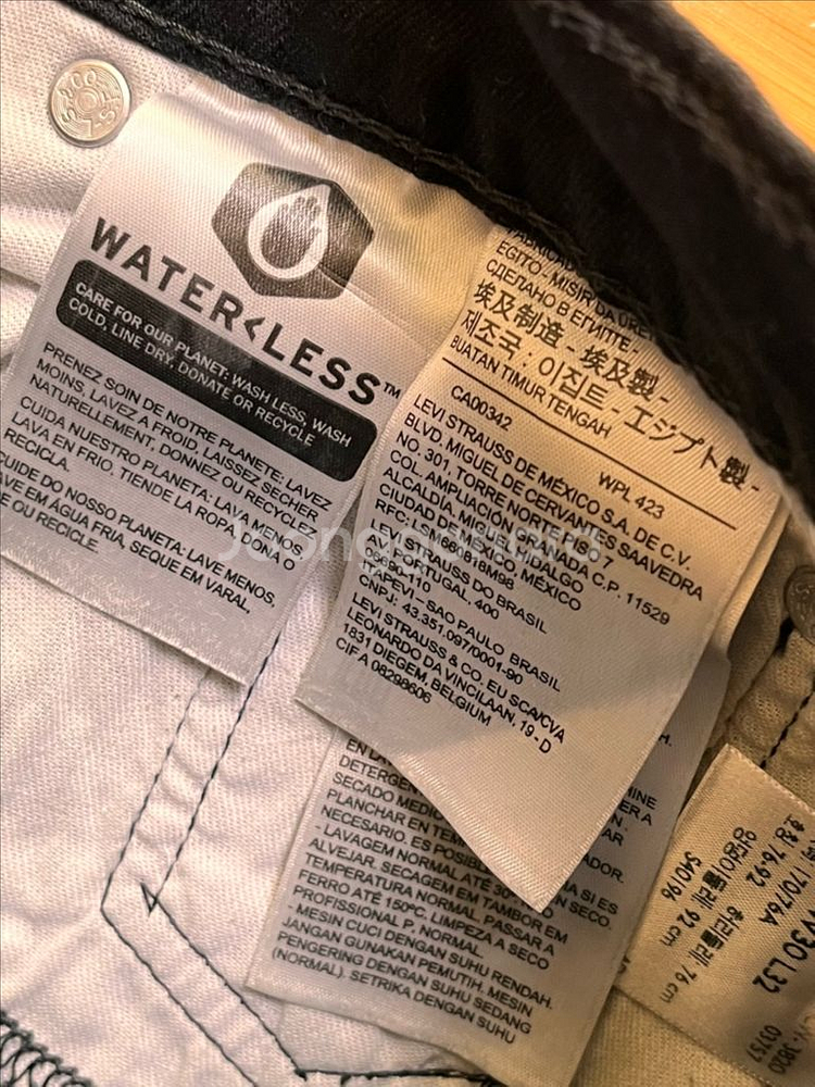 리바이스 502 블랙진 데님팬츠 W30 L32--4