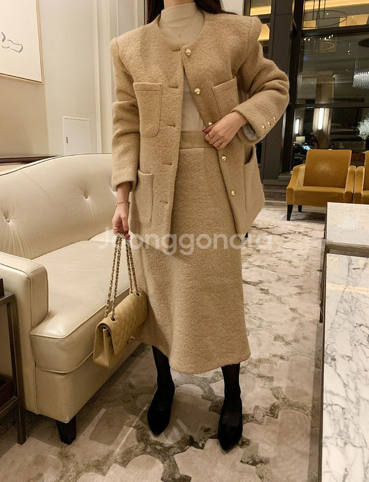 바이씨니 피넛 트위드 셋업:)--3