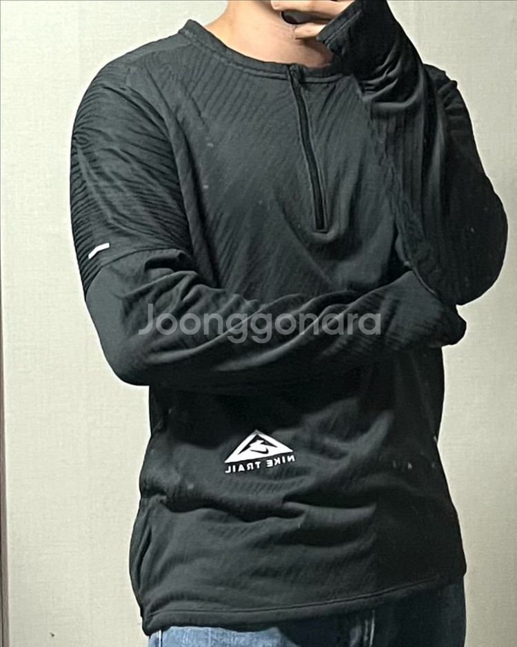 나이키 트레일 러닝 하프 집업티--1