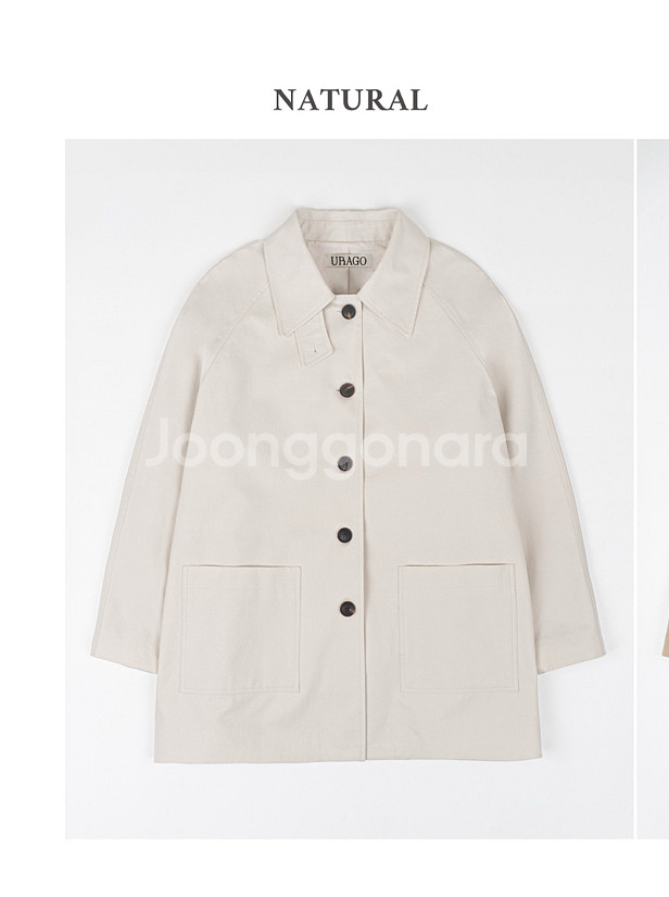 유라고 Mac half trench coat 새상품--2
