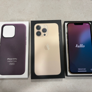 아이폰13프로 골드 128GB (정품 맥세이프 가죽케이스 포함)