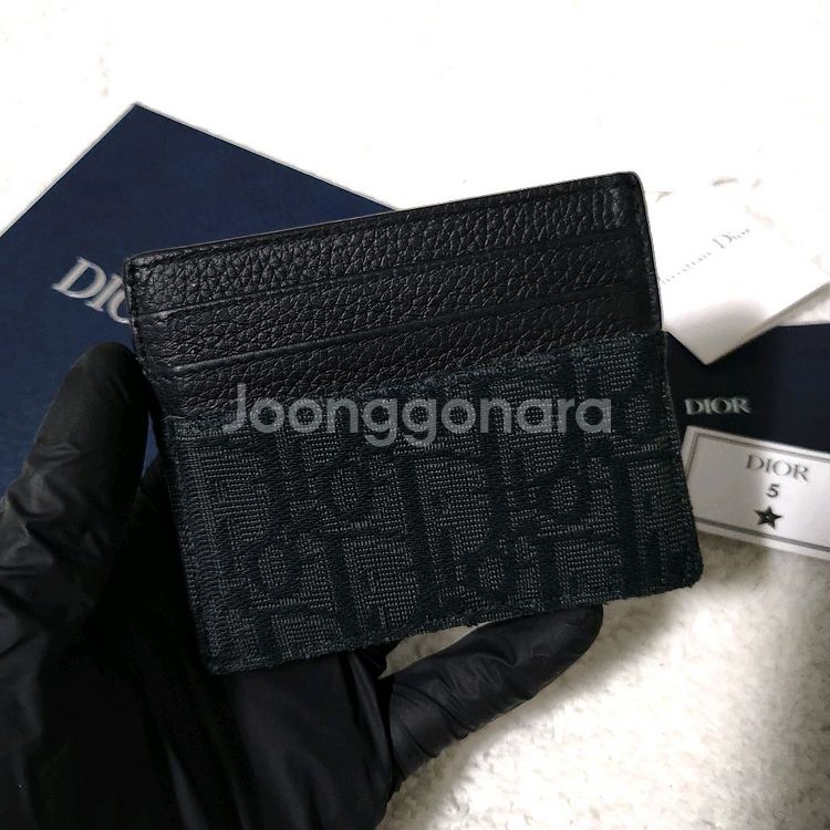 디올 오블리크 카드홀더 카드지갑 블랙--2