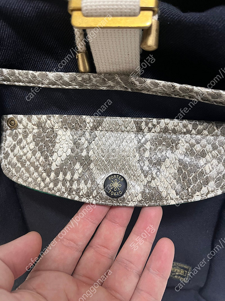 요시다 포터 X 뉴에라 파이톤 캔버스 럭색 백팩 네이비--5