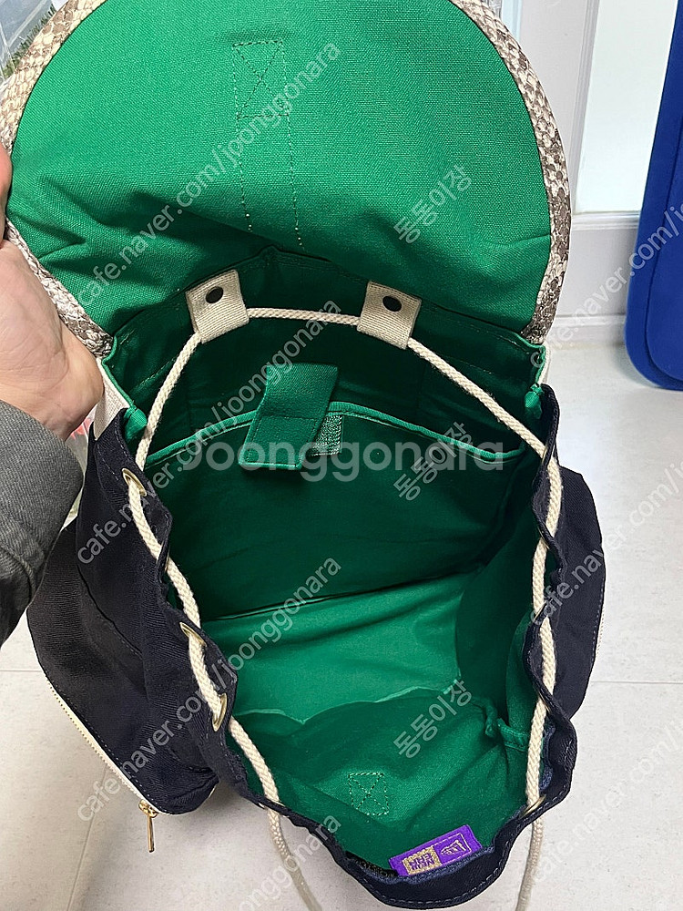 요시다 포터 X 뉴에라 파이톤 캔버스 럭색 백팩 네이비--9