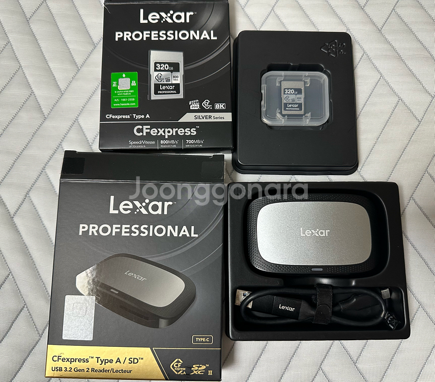 렉사 CFexpressA 320GB+리더기 일괄--0