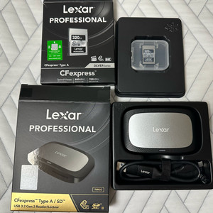 렉사 CFexpressA 320GB+리더기 일괄