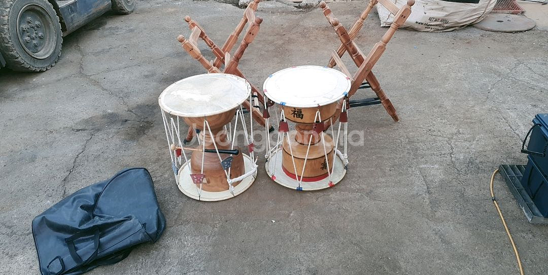 민속품 장구 .장구거치대--3