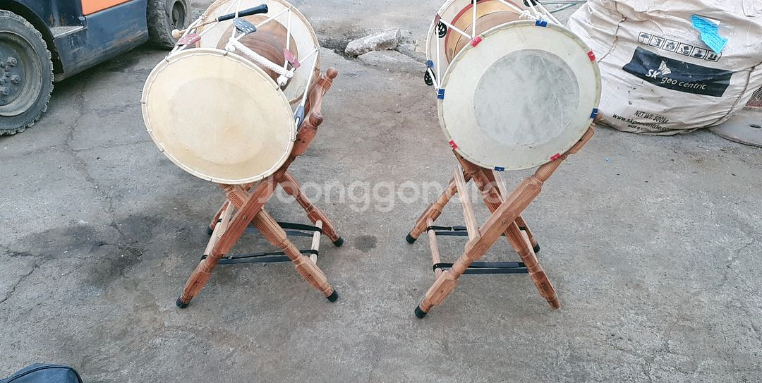 민속품 장구 .장구거치대--0