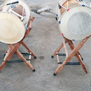 민속품 장구 .장구거치대