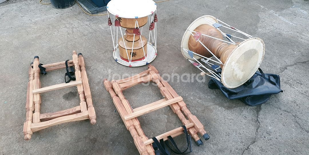 민속품 장구 .장구거치대--2