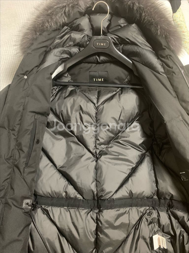 타임옴므 폭스퍼 패딩코트--4