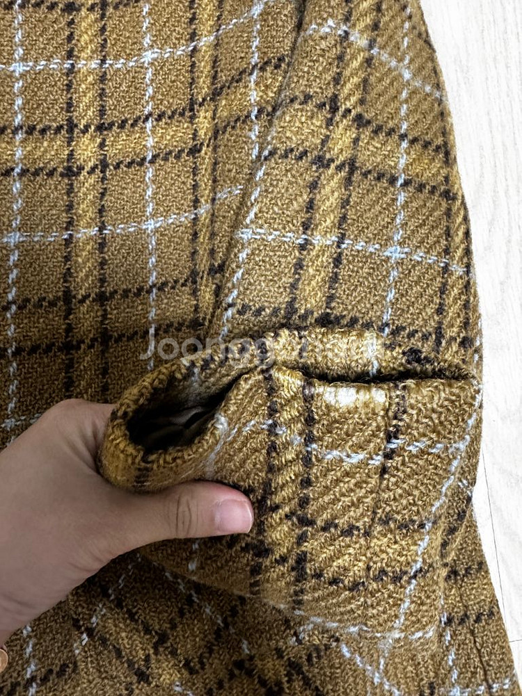 버버리체크코트--2