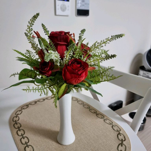 내추럴 카빙 세라믹 화병 인테리어오브제 꽃병