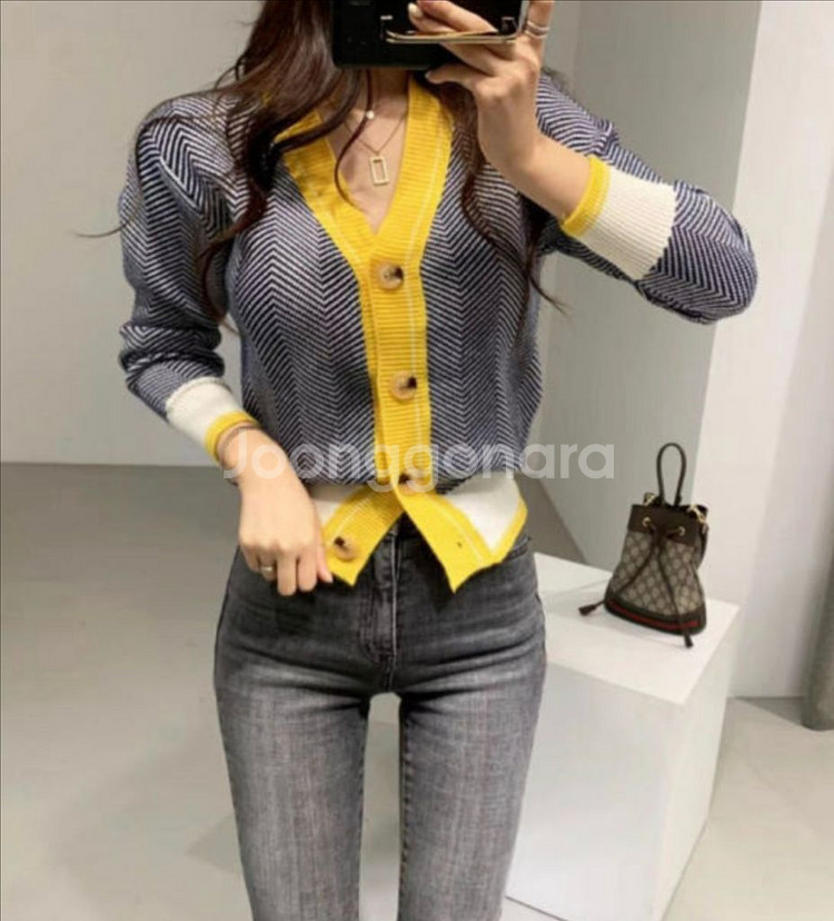 헤링본 가디건--4