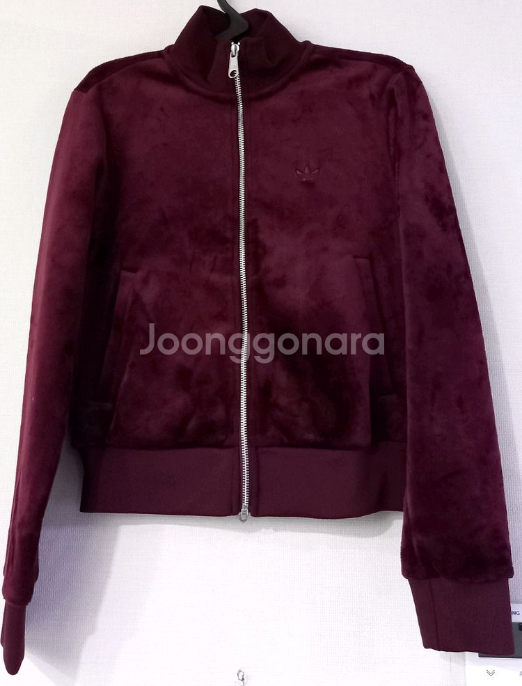 아디다스 벨벳 마룬 버건디 여자 트랙탑 져지집업 85--0