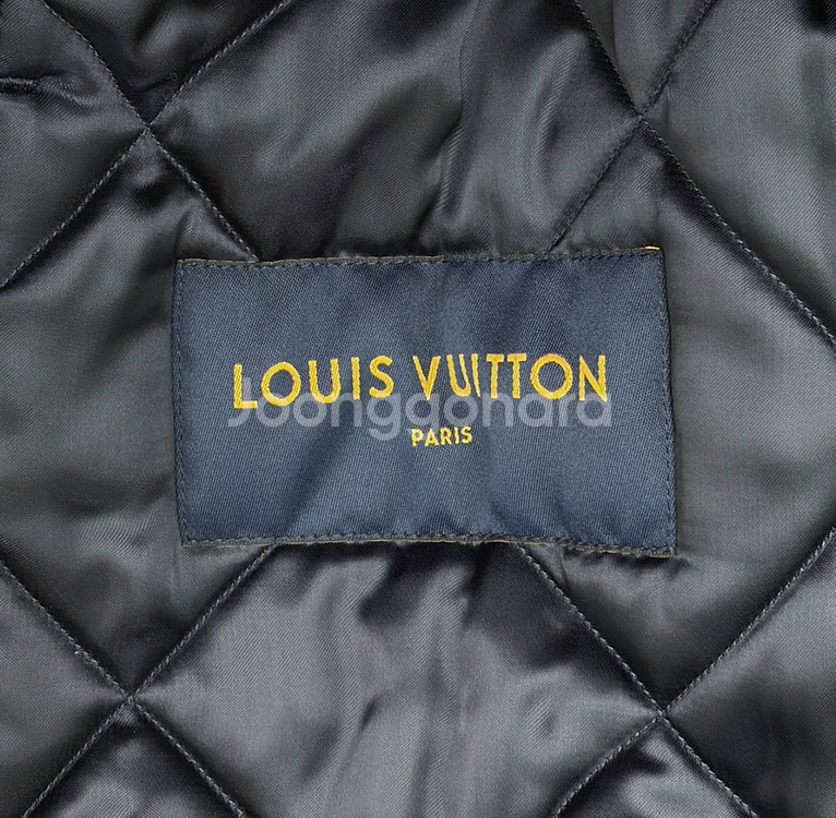 [52] 루이비통 남성 다미에 워크웨어 패디드 데님 트러커 자켓 인디고--5