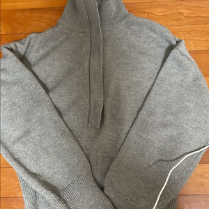 반집업 카라 풀오버 니트