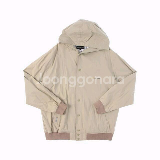 MANU FACTORY 빈티지 후드 바람막이 베이지 점퍼--0