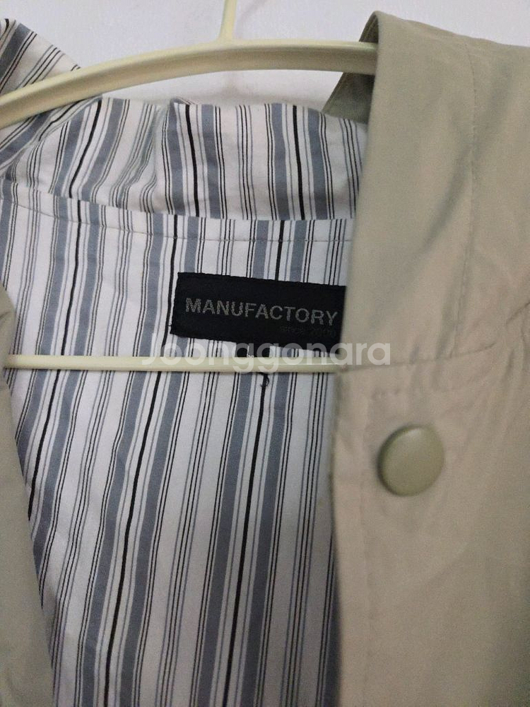 MANU FACTORY 빈티지 후드 바람막이 베이지 점퍼--3