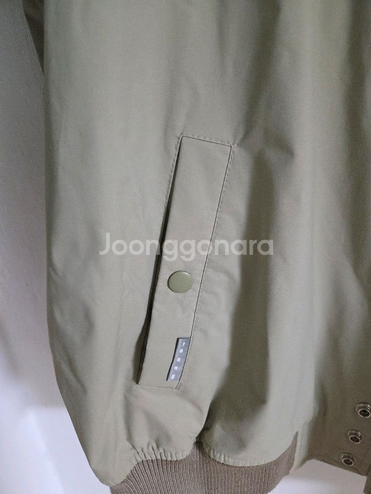 MANU FACTORY 빈티지 후드 바람막이 베이지 점퍼--4