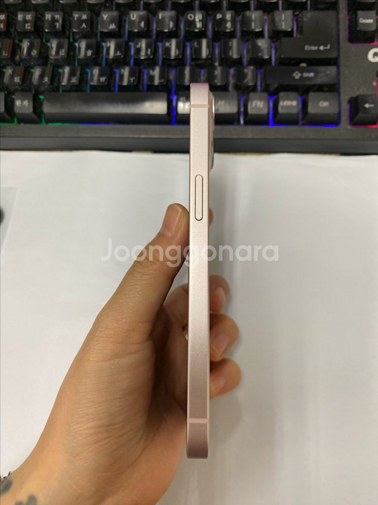 아이폰13 핑크 A급 128GB 무잔상--5