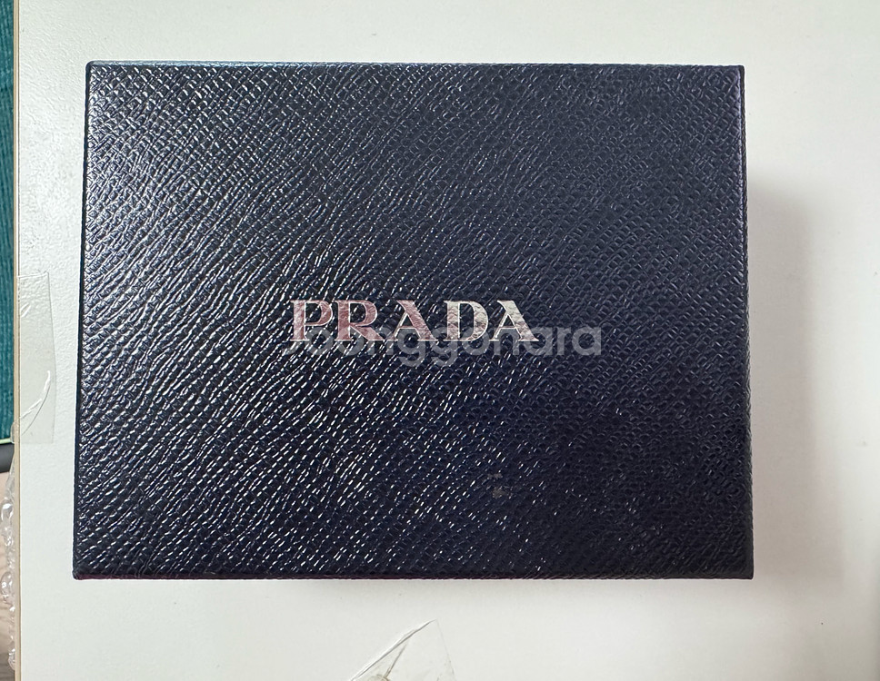 (정품) 프라다 남성 반지갑 네이비--3