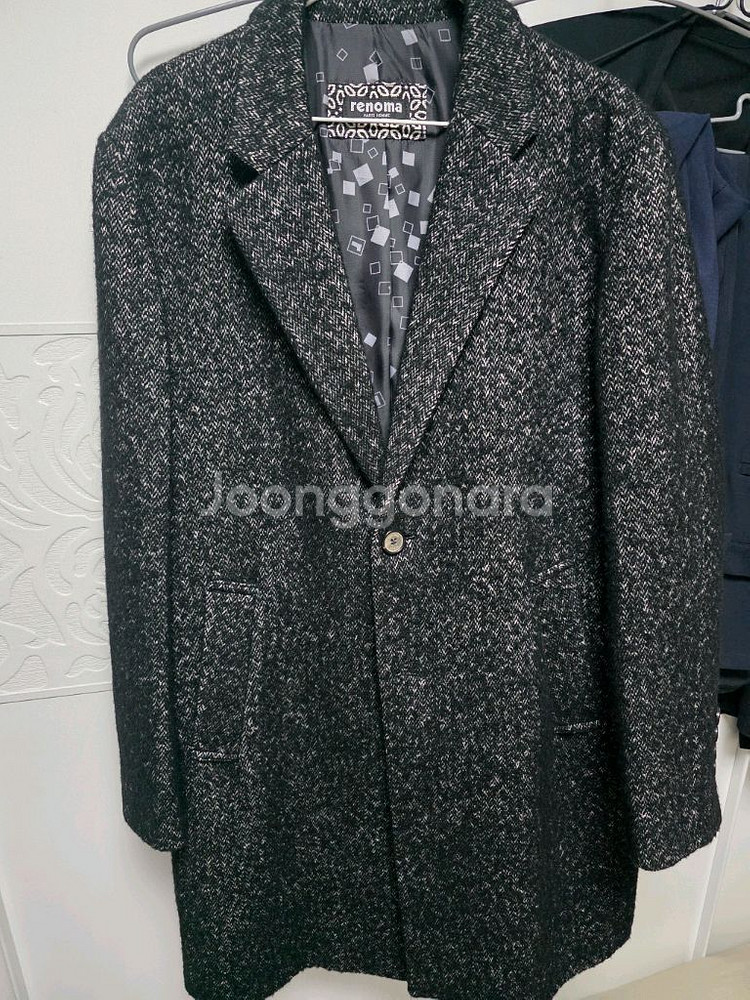 레노마 남성 헤링본 코트 xl--0
