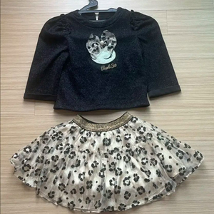 프랜치캣 호피무늬 여아 110 사이즈 원피스 세트 판매
