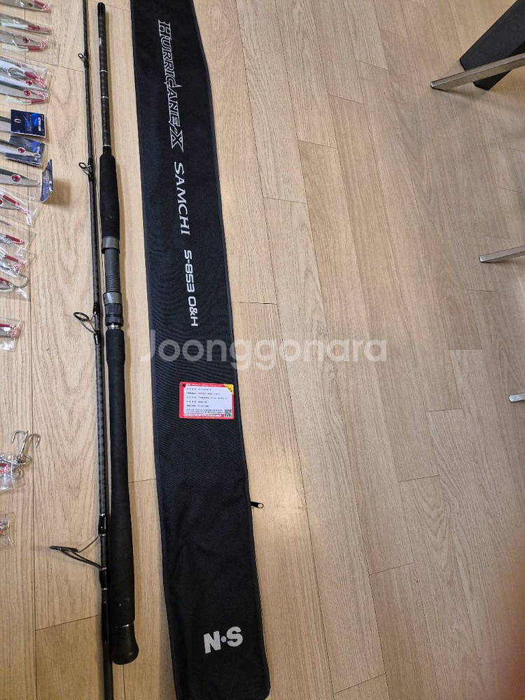 지깅 대삼치 로드 대삼치 릴다이와 BG 블랙4000-H ARK 낚시대 세트--2