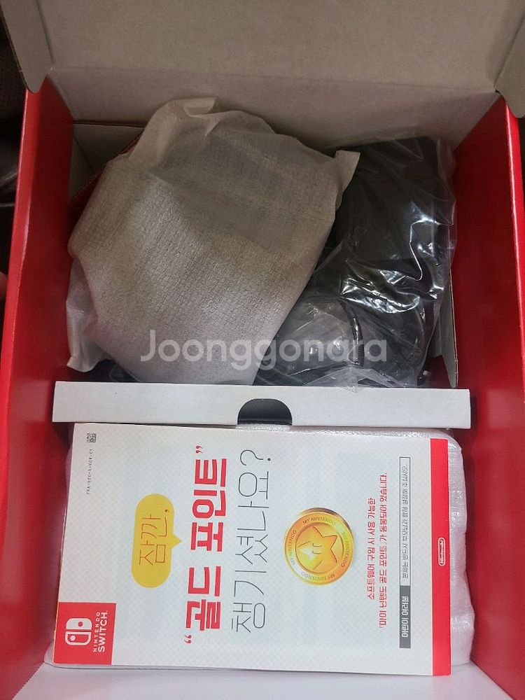 미사용구성품)닌텐도 스위치 OLED 화이트 풀박+파우치--2