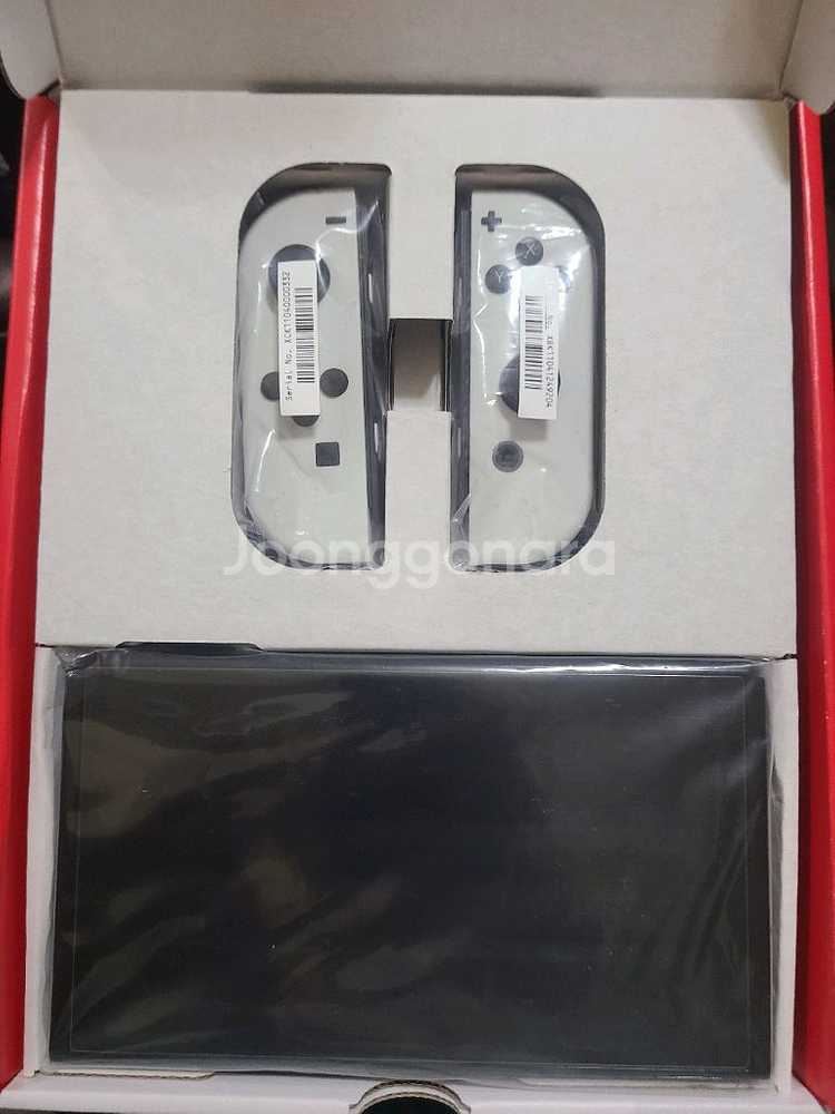 미사용구성품)닌텐도 스위치 OLED 화이트 풀박+파우치--1