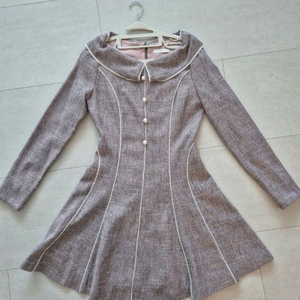 jj지고트 핑크 트위드 플레어 원피스 55