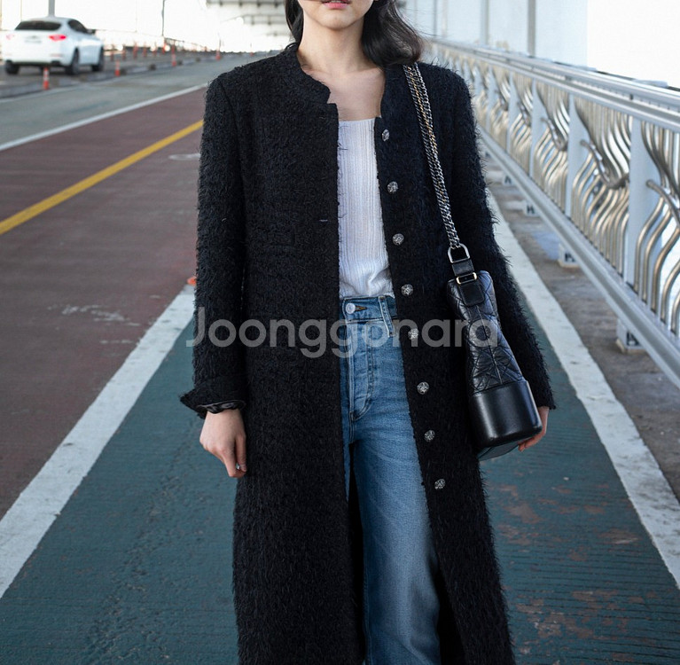 베르데오시도 [VerdeOssido] 르사쥬 트위드 코트--0