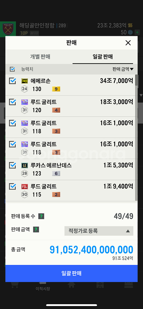 fc온라인 모먼트 라이트 금카 포함5300조--2