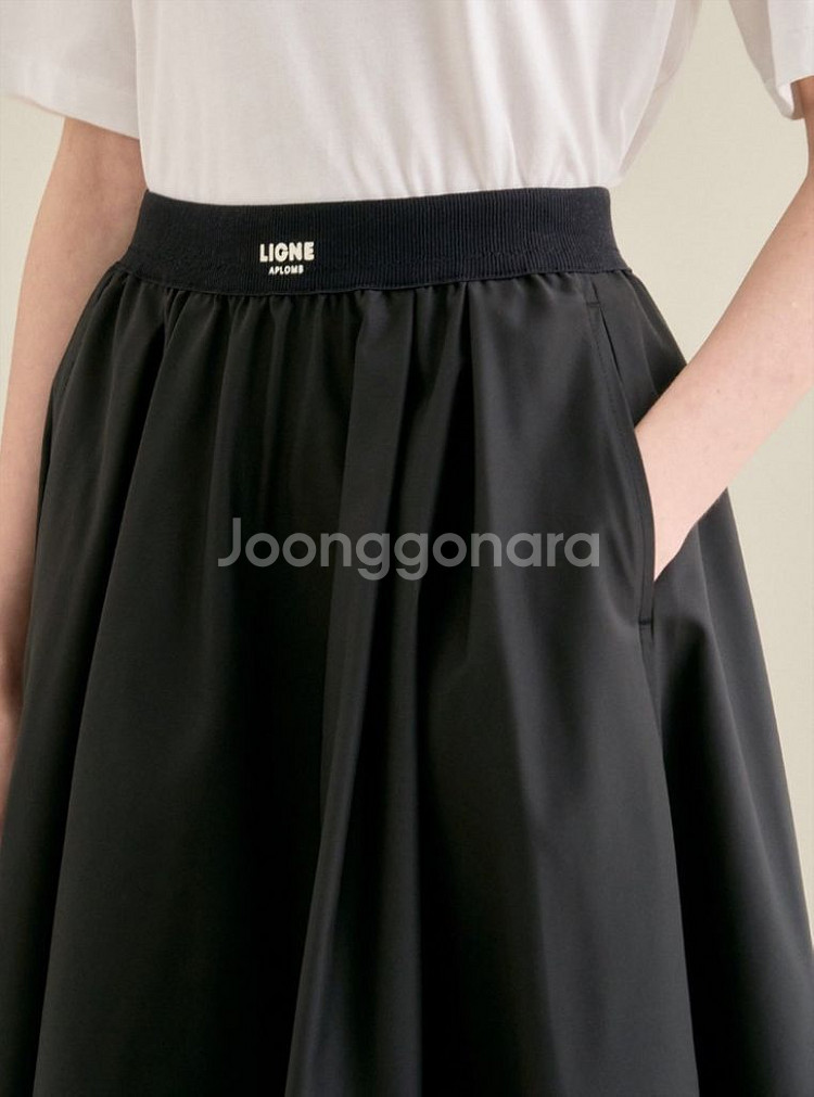 sjsj 레터링 밴딩 스커트--9