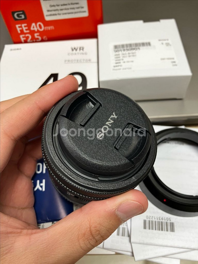 민트급 소니 40G 렌즈 필터, 스킨 팝니다 sel40f25g--5