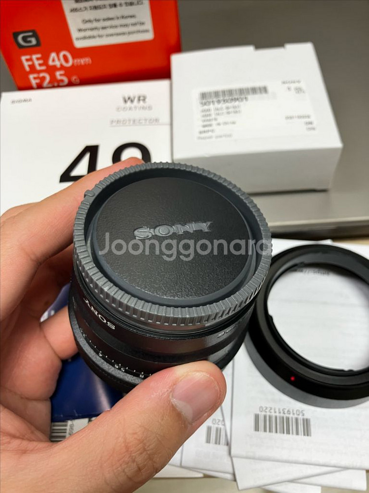 민트급 소니 40G 렌즈 필터, 스킨 팝니다 sel40f25g--6