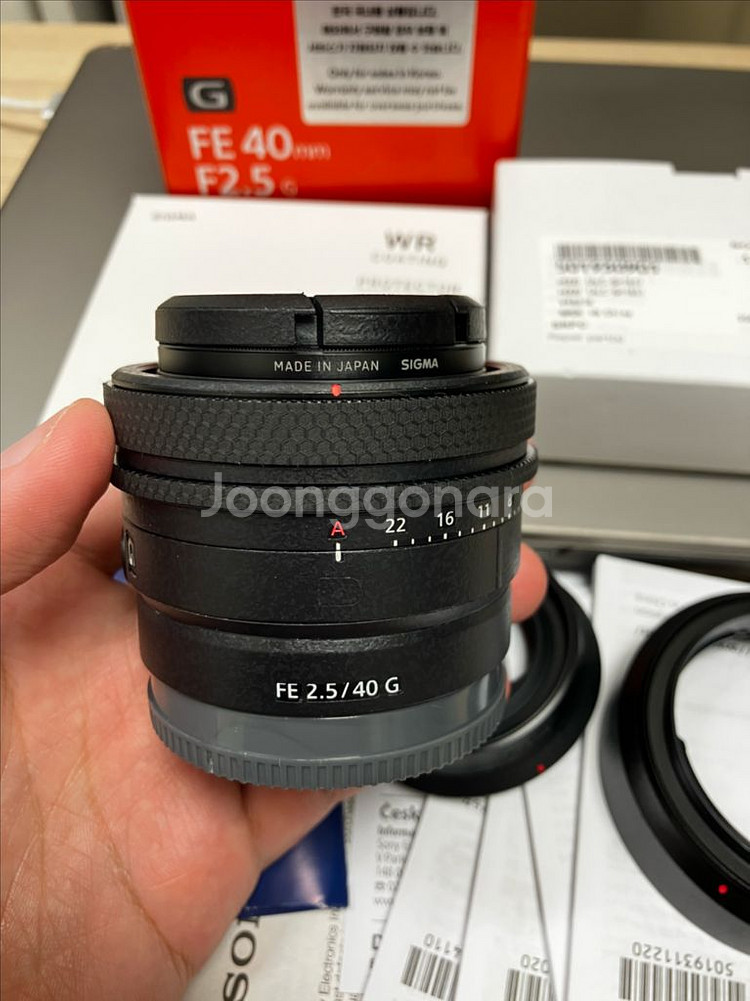 민트급 소니 40G 렌즈 필터, 스킨 팝니다 sel40f25g--3