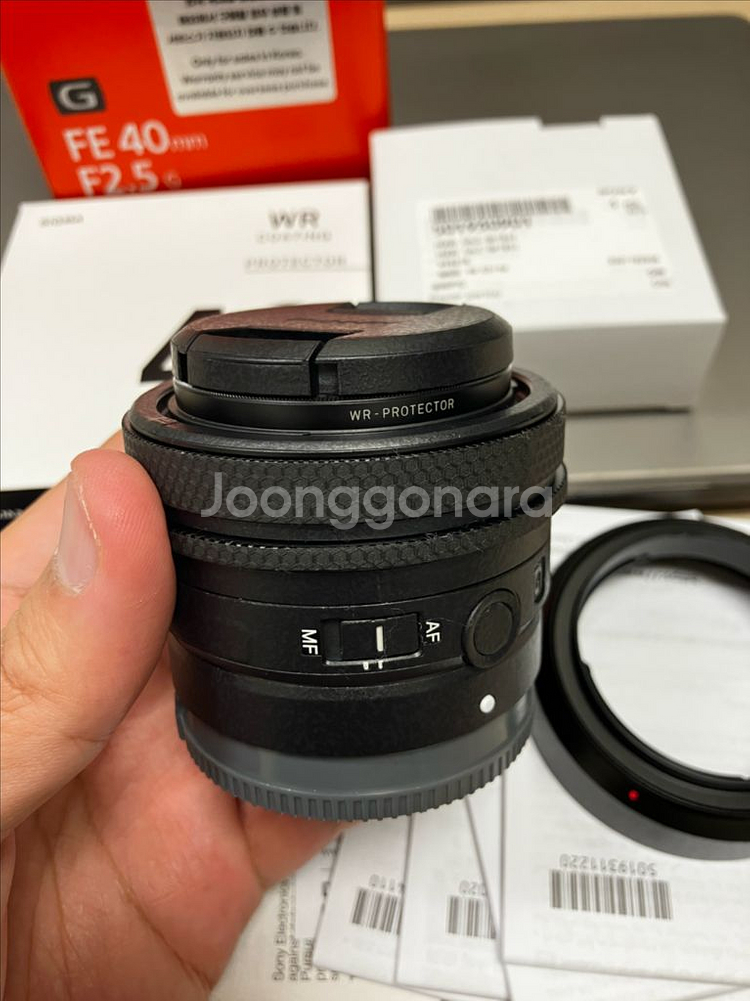 민트급 소니 40G 렌즈 필터, 스킨 팝니다 sel40f25g--4