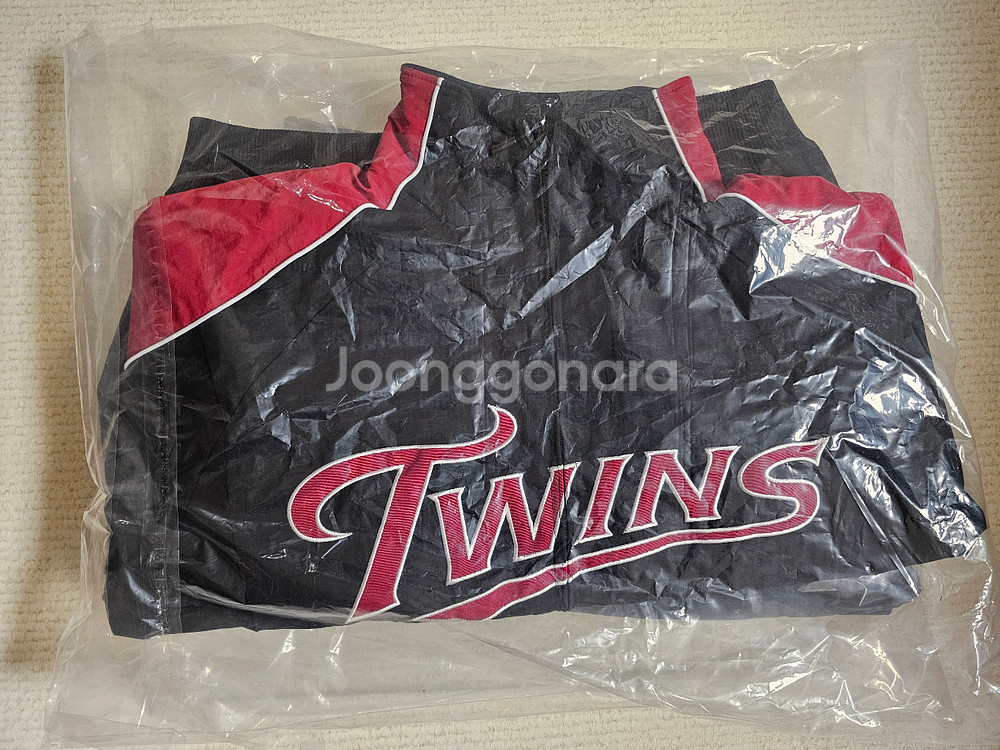 LG트윈스 빠더너스 더그아웃 자켓 버전2 레드 L사이즈 새상품--0